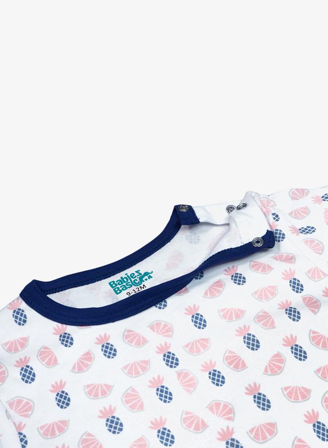 بابيز_بيسك طقم 5 قطع - مريلة، رومبر، قفازات، قبعة، وبدلة نوم - Image 5